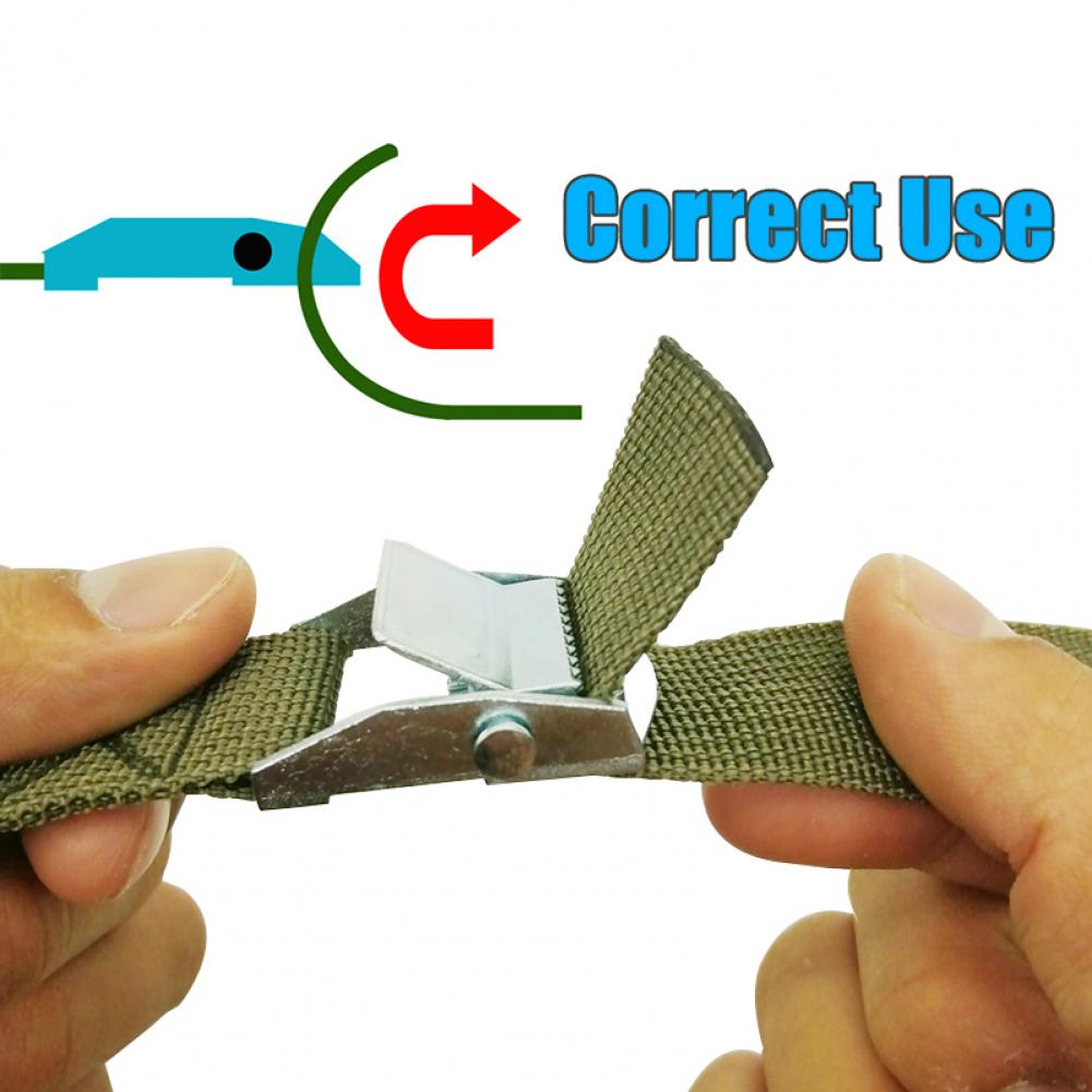 100CM Cargo Strap High Strength Wear-resistant Portable 250 Lbs Cargo Tie Down Cam Strap for Car