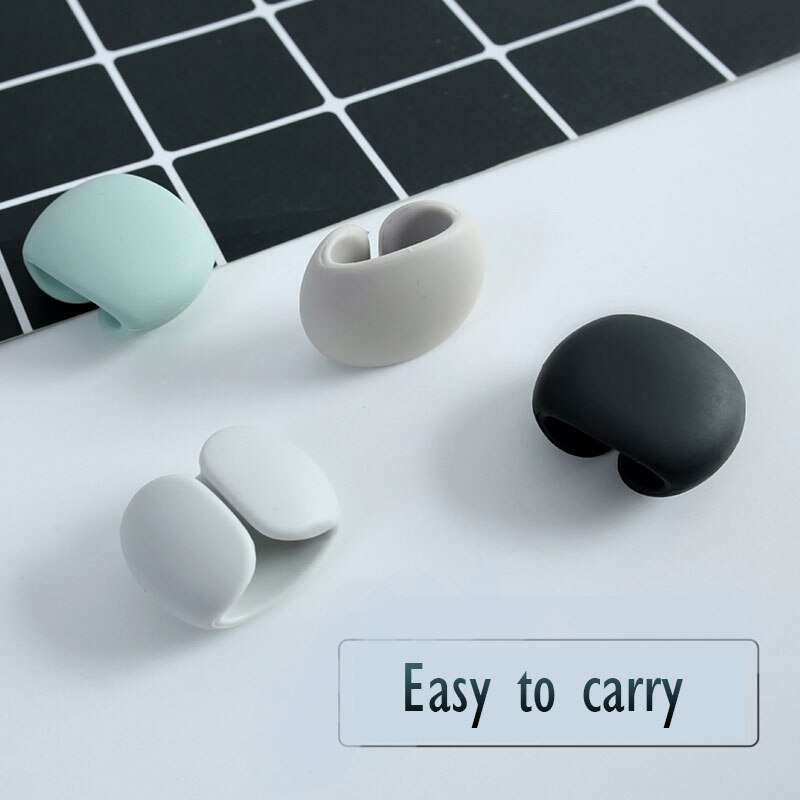 Øretelefonledning kabel organizer clips holdbare hovedtelefoner opruller kabler tråd kabel bånd plast klemmer multifunktion opruller