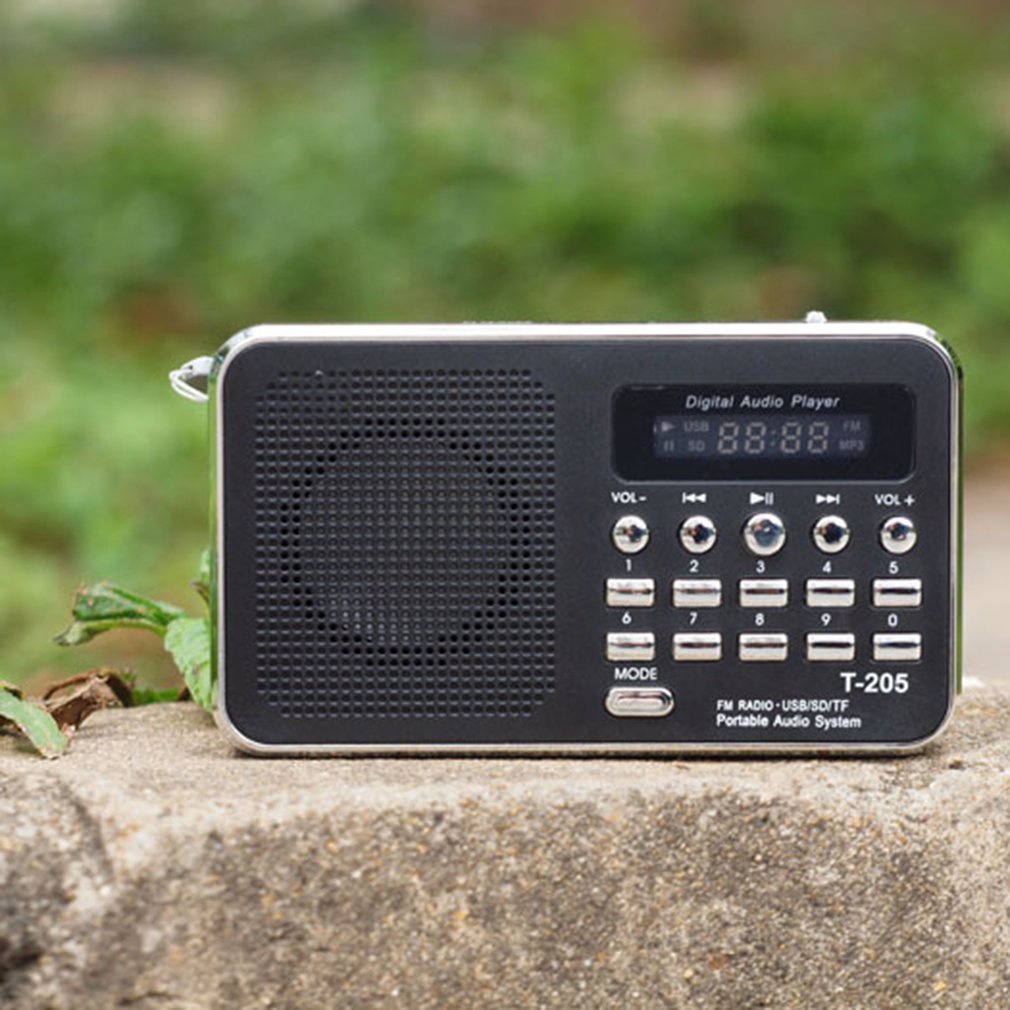 Multi-functional Radio Speaker Portable Mp3 Speaker Player LCD Digital Mini FM Radio Speaker USB SD TF Card