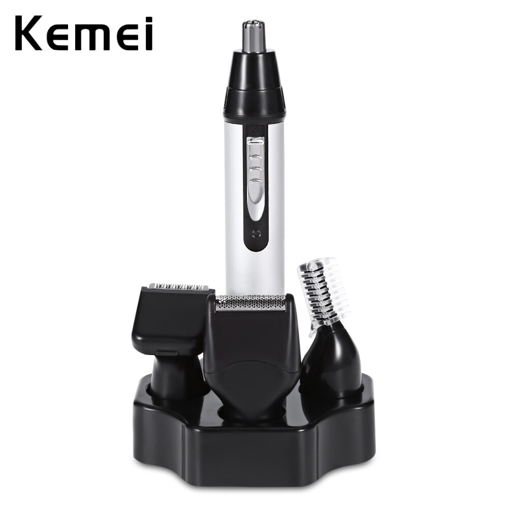 Kemei 4 in 1 Neue Wiederaufladbare Nase Bart Ohr Augenbraue Haar Trimmer Sicher Gesicht Pflege Rasierer Haarschneidemaschine Für Männer