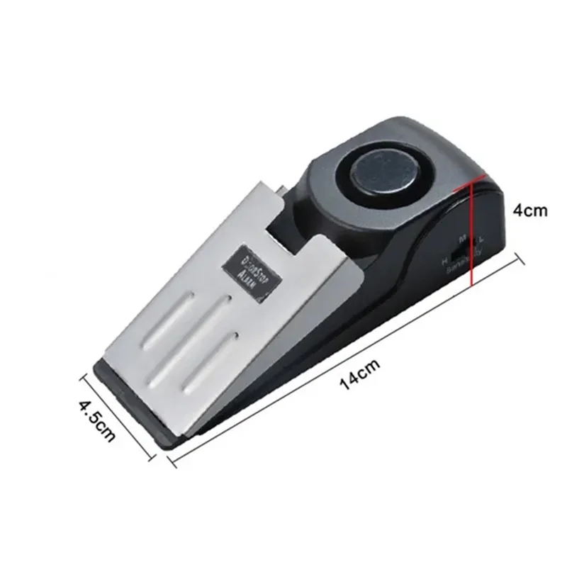 Türstopper-Alarm, 120 dB, Türstopper, Keil-Türstopper, Alarm, Ideal für Reisen, Hotel, Zuhause, Sicherheit, Türstopper, Sicherheitswerkzeuge