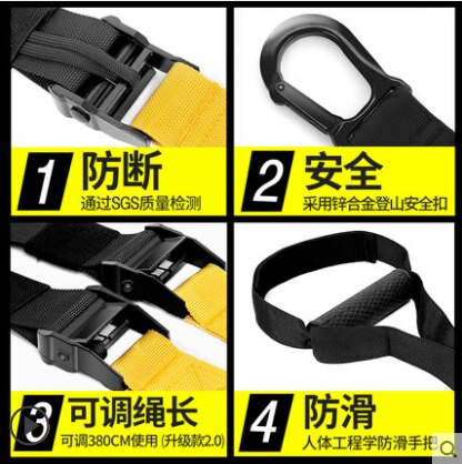 Resistance Bands Suspension Trainer - Gym Workout Fitness Pull Rope Straps