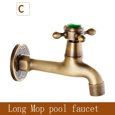 Antique Brass Ceramic Handle Washing Machine Faucet /Garden Water Tap / and Mop Pool Faucet / Laundry Sink Taps: 3