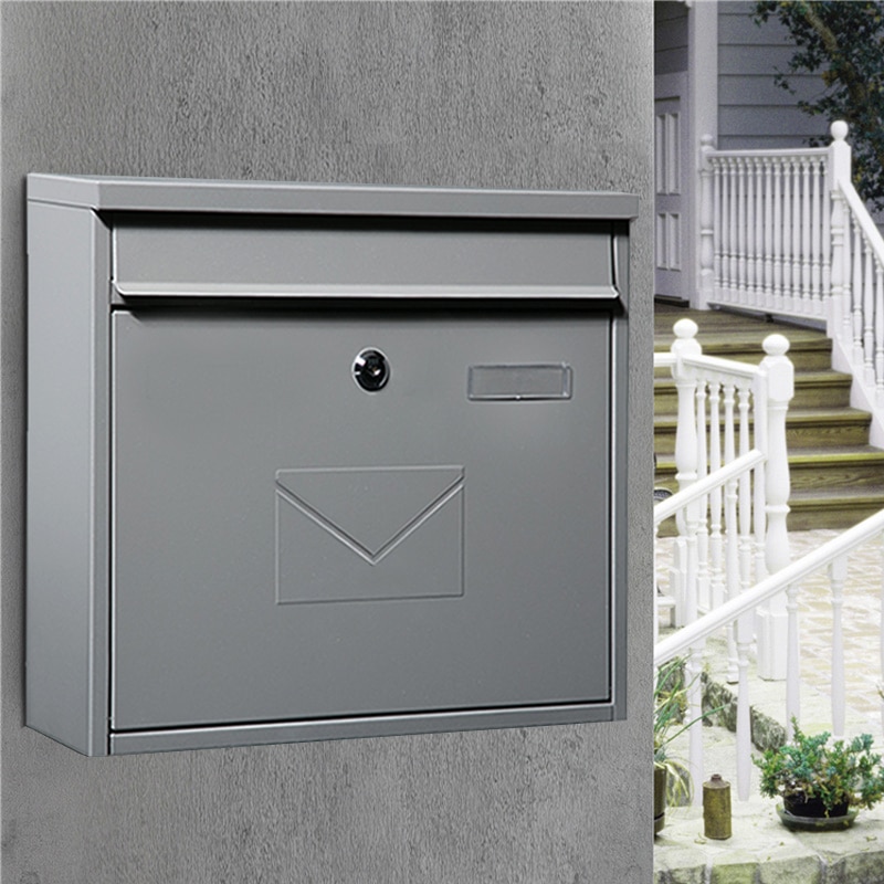 Retro Classic Rainproof Villas Mailbox Outdoor Lockable Wall-Mount Newspaper Boxes Secure Letterbox Garden Post Box F6016