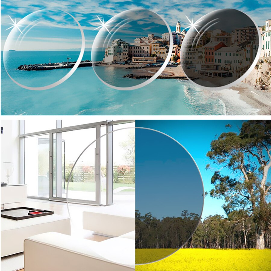 Summer Transition Sunglasses Titanium Photochromic Glasses Frame Men's and Women's Chameleon Eyeglasses