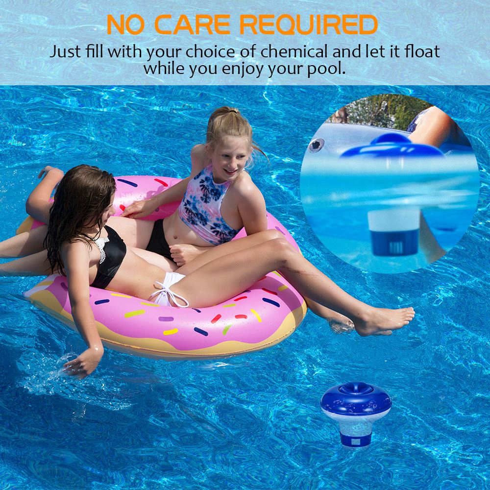 Pool kemikaliedispenser 5/8 tum premium flytande klor spa kemikaliedispenser för inomhus- och utomhuspooler