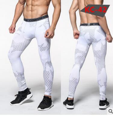 Pantalones de camuflaje con estampado 3D para hombre, pantalones deportivos para hombre, pantalones de compresión para hombre, mallas para culturismo, mallas para hombre: Caqui