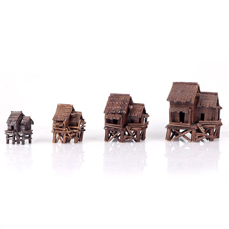 Aquarium Mini Keramik Panzer Haus Bungalow Ornamente Aquarium Fisch Panzer Decoornations Bonsai Landschaftsbau Dekor
