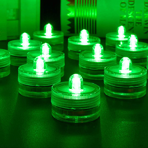 Photophore LED étanche, Simulation de bougie, Submersible, décor de fête de mariage, noël, 12 pièces/lot: green / Plum shape