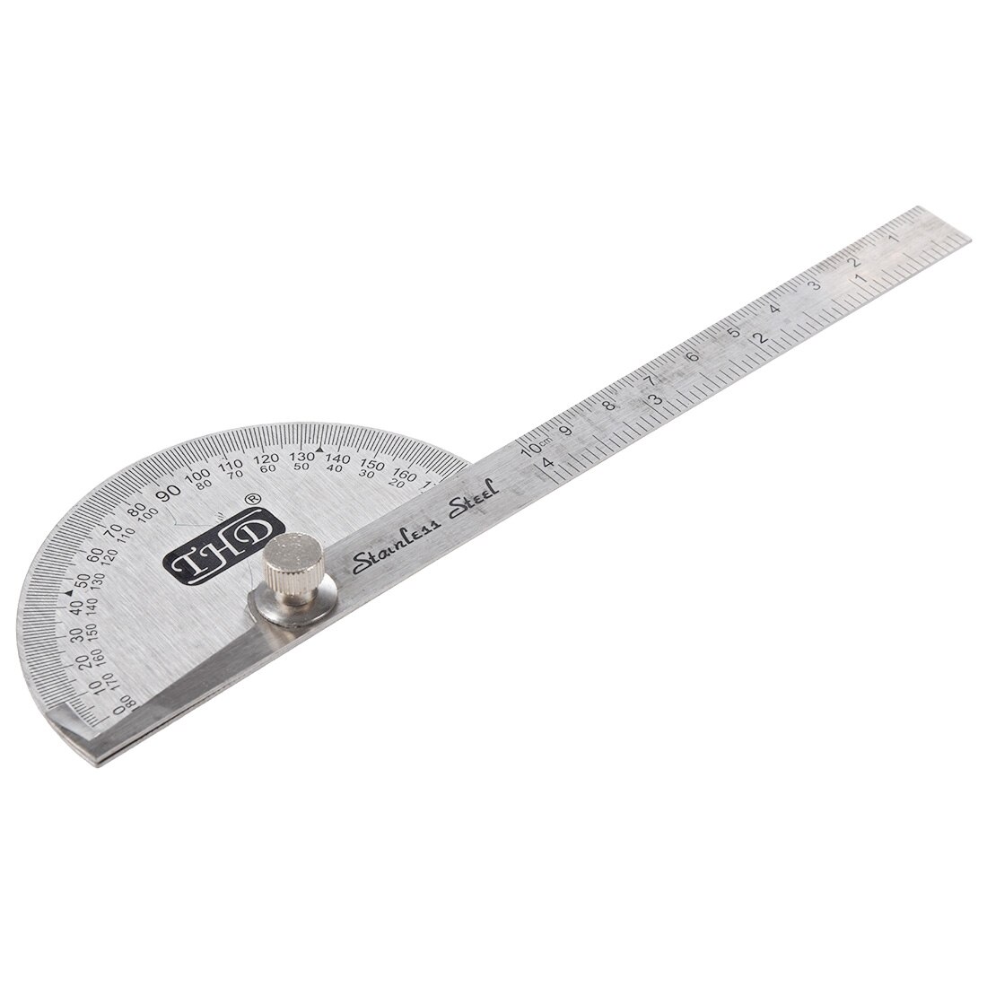 PPYY -Stainless Steel Protractor w 10 cm Measurement Ruler