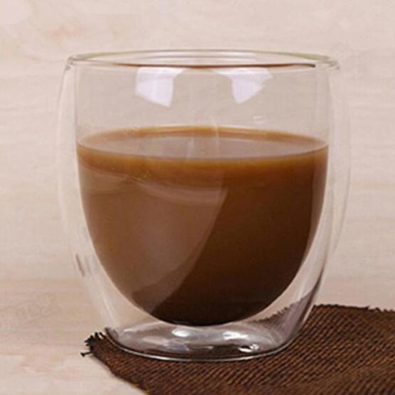 Water Fles Koffie Cup Hittebestendige Dubbele Wand Glazen Beker Bier Handgemaakte Melk Citroensap Cup Drinkware Thee Mokken: A 250ml