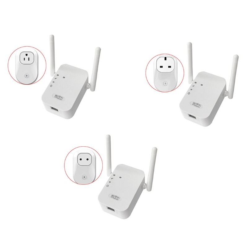 Easy Setup Wifi Repeater Wifi Booster Signaal Extender Draadloze Internet Versterker 300Mbps Wit