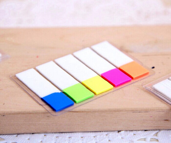 6packs/lot self-adhesive index sticker premium sticky tab multicolour memo paper Deli 9062