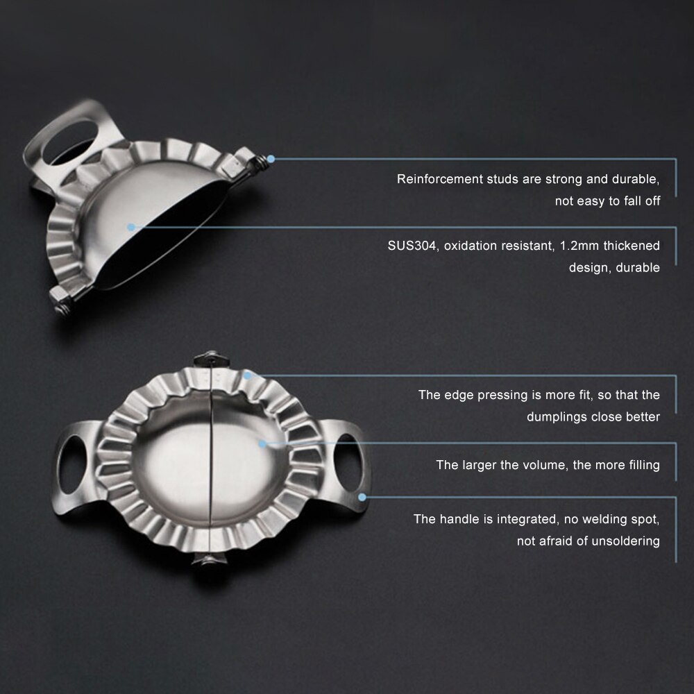 Stainless Steel Dumpling Wraper Mould Dough Circle Roller Machine Dumpling/Pie Maker Pizza Pastry Cutters Rolling Cooking Tools