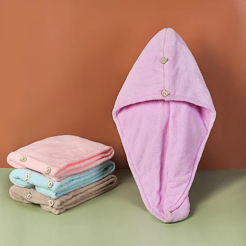 Toallas de microfibra de secado rápido para el cabello, accesorios de baño, gorro de lactancia con hebilla, toalla de Spa para Sauna, 10 piezas