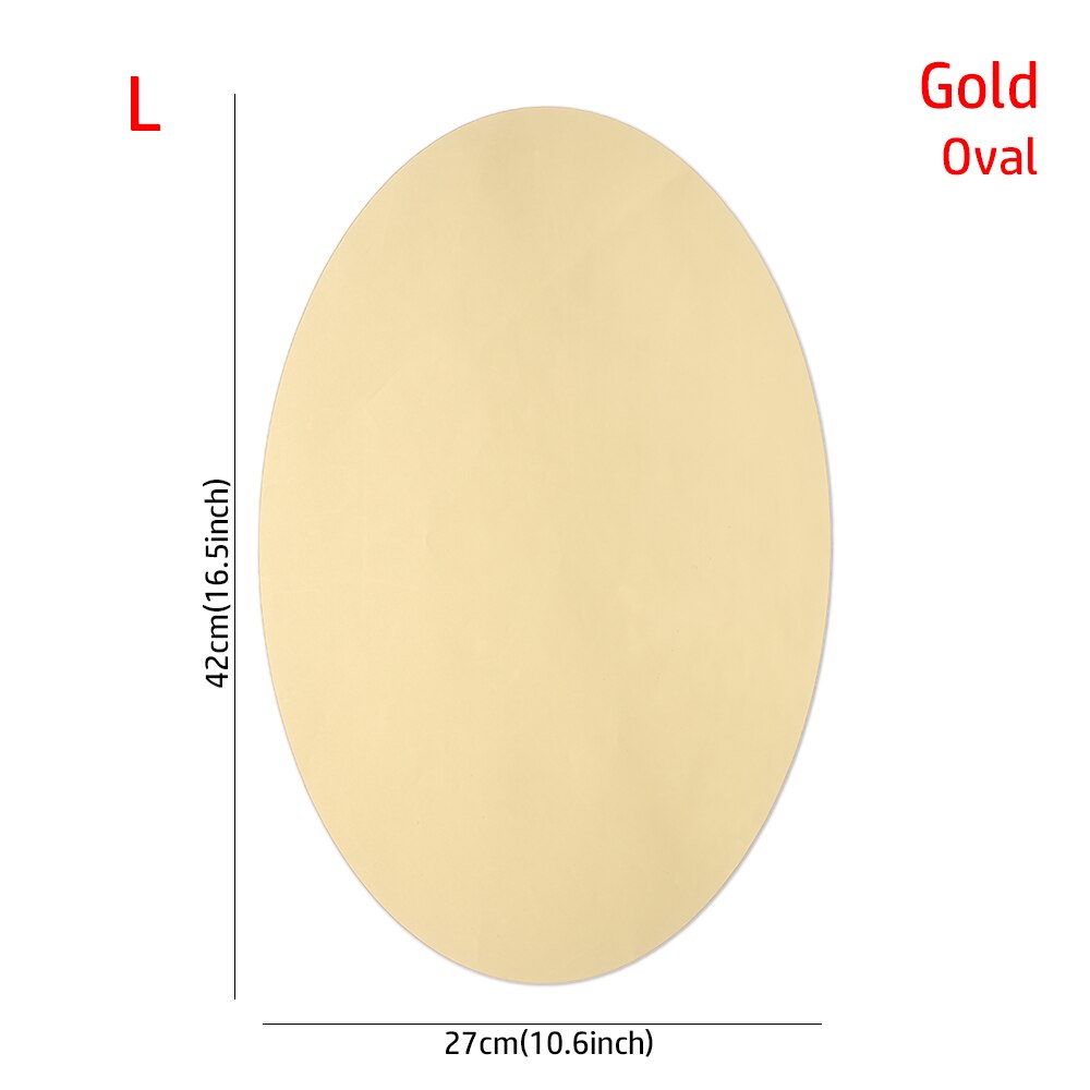 Acryl Spiegel Stickers Spiegel Muurstickers Reflecterende Glas Decals Ovale Rechthoek Muur Art Badkamer Woonkamer Woondecoratie: gold oval L