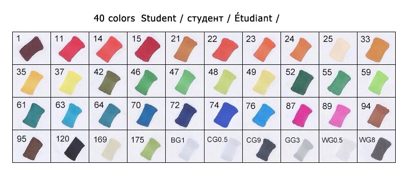 Touchfive Markers 12/24/30/40/60 80/168 Colors For Draw/Sketching/Alcohol/Dual Tip/Marker Sketchbook Artist Supples: 40 Colors Student