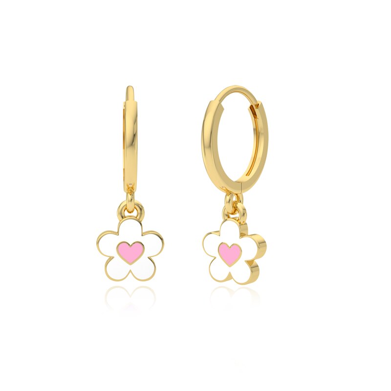 Roxi Mooie Emaille Bloemen Hoepel Oorbellen Voor Vrouwen Meisjes 925 Sterling Zilveren Earing Dangle Earring Sieraden Pendientes Plata 925: 4