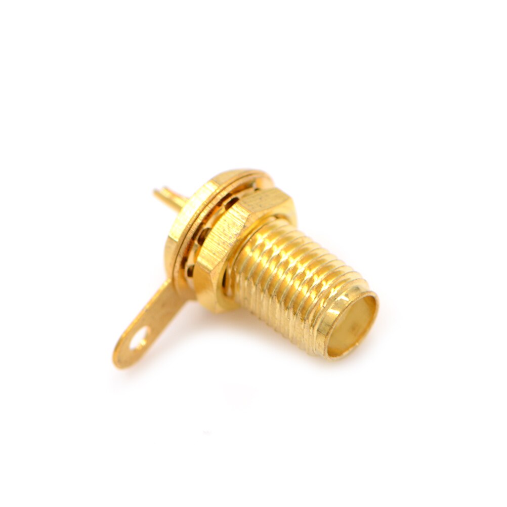 1pcs Brass SMA-KY RF Connector SMA Female Socket Jack Panel Mount with Nut Bulkhead Handle Straight Solder RF Connector