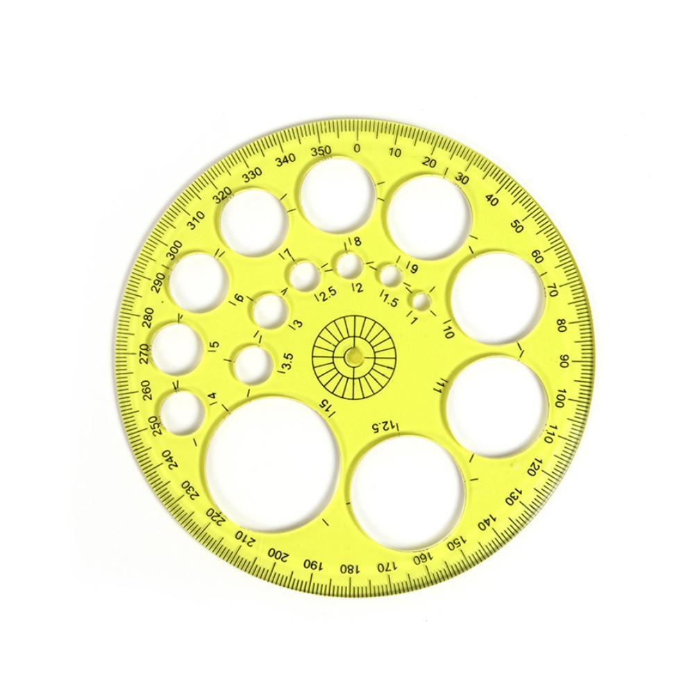 360 Degree Protractor All Round Ruler Template Drafting Random Color School Supplies Circle X3I4