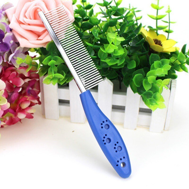 1pc High Comfort Head Lice Comb Metal Nit Head Hair Lice Comb Fine Toothed Flea Flee With Handle For Kids Pet Tool: blue