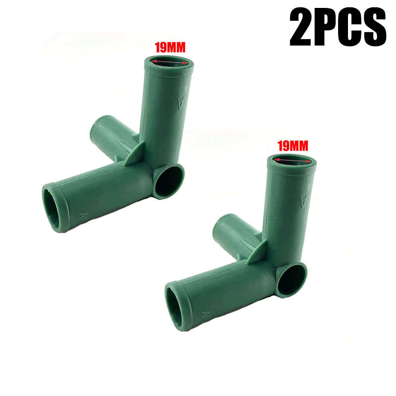 19MM Gardening Plastic Wrap Joint Tube Plug In Parts Greenhouse DIY 3Ways 4Ways Connector Bracket Frame Installation Accessories: Red