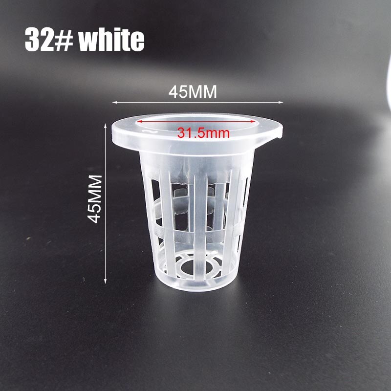 10Pcs Hydrocultuur Kolonisatie Mesh Pot Netto Cup Mand Hydrocultuur Aeroponic Planten Groeien Kloon Kwekerij Potten: NO.32 white