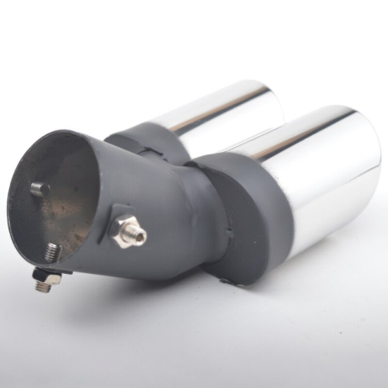 Oblique Mouth Double-Row Curved Stainless Steel Double-Row Tail Throat Tail Cover Exhaust Pipe Tail Throat