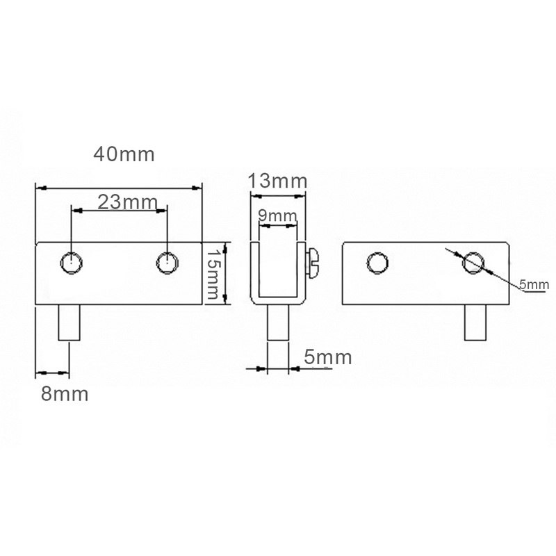 2PCs Glass Door Pivot Hinge for Free Swinging Glass Doors Polished Chrome Cabinet Wardrobe Cabinets Bookcases Clamp Clip