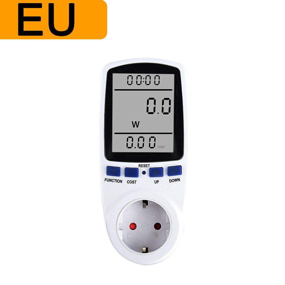 220V Ac Eu Lcd Digitale Power Meter Socket Wattage Kwh Energie Meter Wattmeter Meten Outlet Power Analyzer: 3 Pcs / No backlight