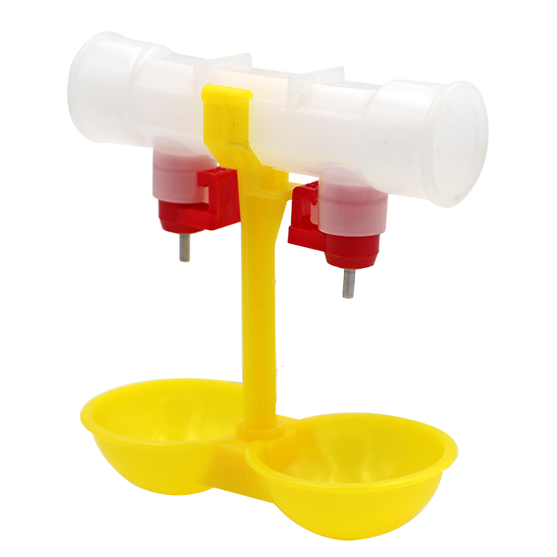 5/8/12Pcs Chicken Drinking Fountain Double Nipple Drinker Hanging Cups Chicken Feeder Farming Equipments Quail Feeders
