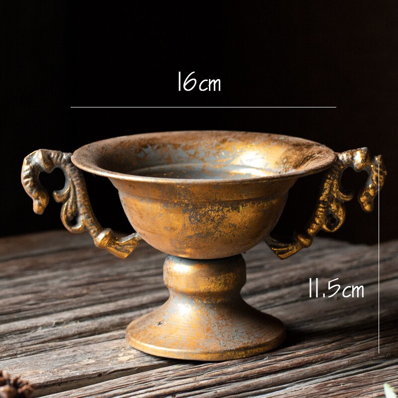 Classico Calice Del Fiore Vaso Retrò Nostalgico Ferro Battuto Vaso di Fiori per La Casa Soggiorno Decorazione di Cerimonia Nuziale Tavolo Vaso wazon: 6