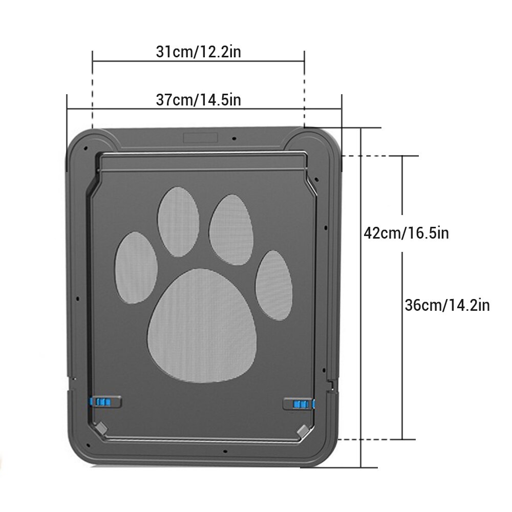 Empreinte chien animal chat écran porte verrouillable magnétique Anti-morsure fenêtre portail extérieur pour chiot chaton accès gratuit à la famille Durable