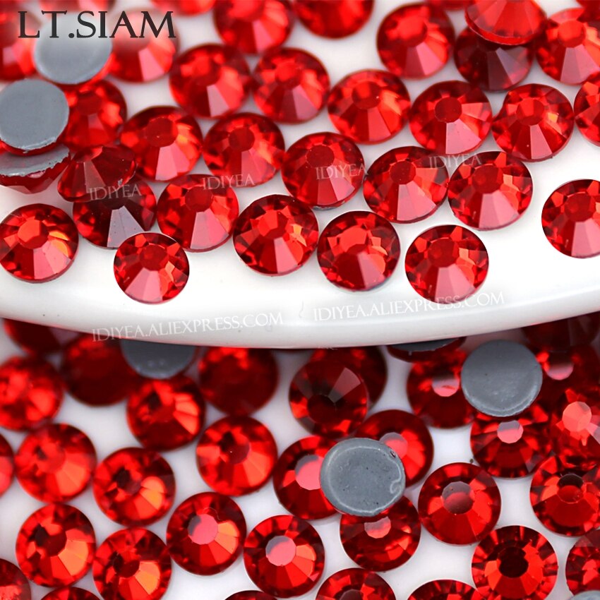 Lt. Siam strass hotfix kristallen platte achterkant fix steentjes glitters glas stenen voor DIY bruiloft doek jurken accessoires