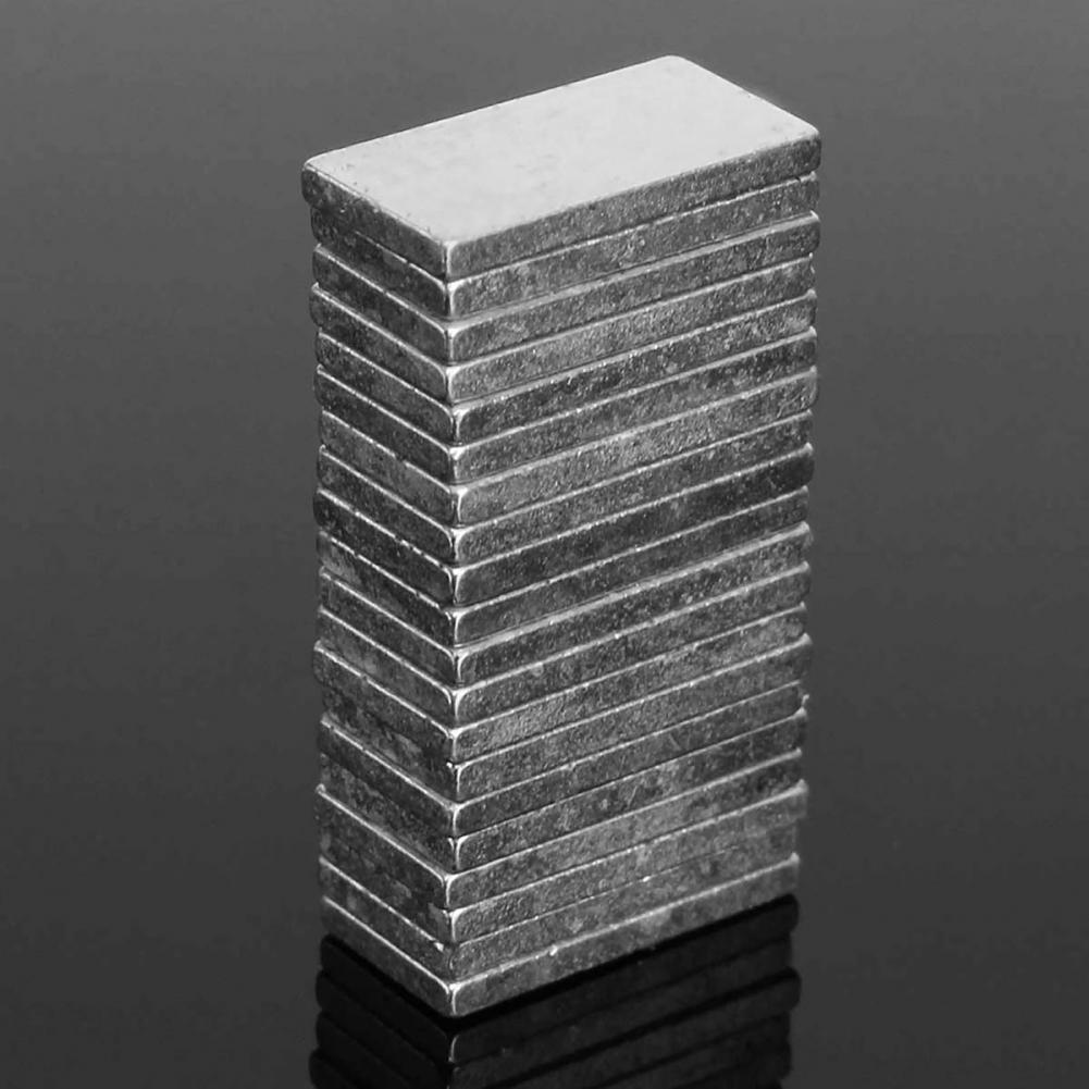 Powerful Neodymium Magnet Stable Performance Silver Color NdFeB Ferromagnet Magnet Ferromagnet 20Pcs