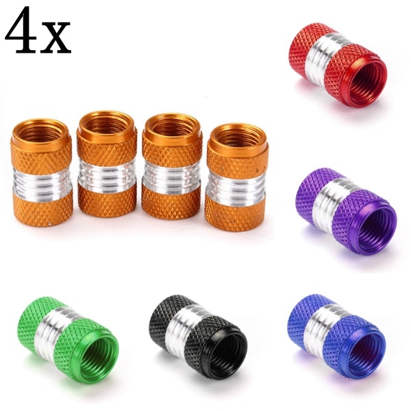 4 Stks Aluminiumlegering Auto Truck Ronde Wiel Ventiel Cap Stofkap 6 Kleur
