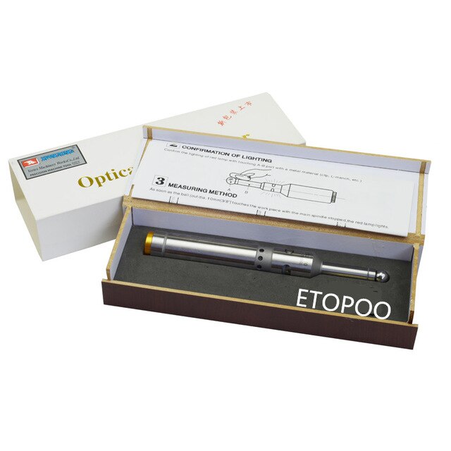 CNC tool Precision Electronic Digital Edge Finder Milling LED & Sound Optical Edge Finder Touch Point Sensor With LED Beep: with box
