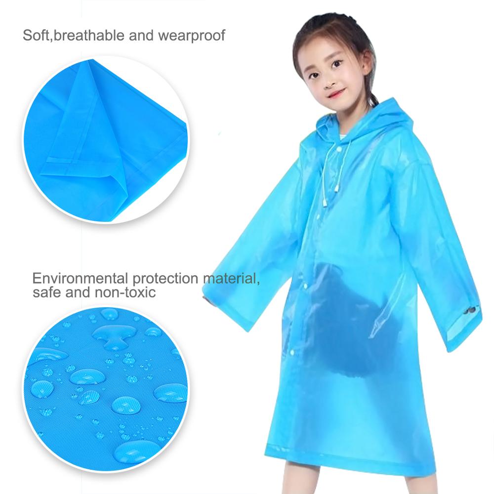 4 Uds chico chubasquero reutilizable Ponchos ropa de lluvia portátil con capucha Unisex para niños de 6-12 años campamento senderismo viaje