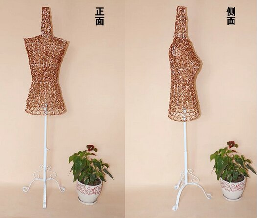 Wire Mannequin Dress Iron Women Clothes Metal Mannequin Assembled Full Body