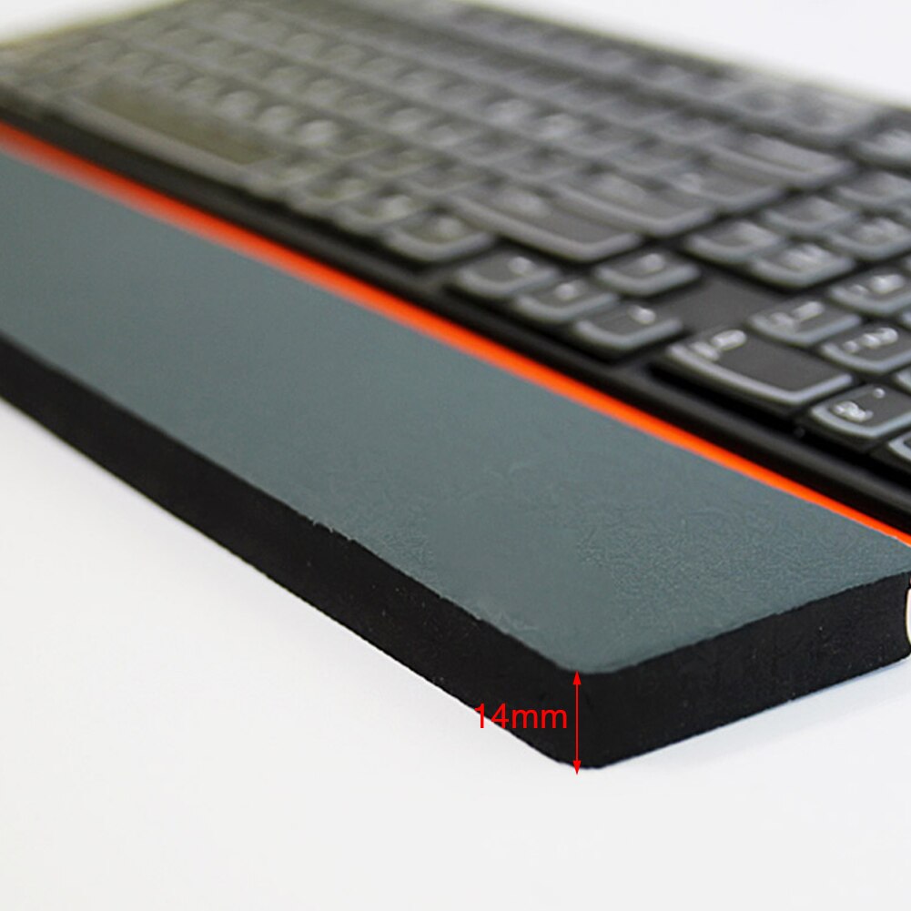 Reposamuñecas para teclado ergonómico muñequera 44X6,5X1,4 CM antideslizante y hecho de reproductor de goma Natural