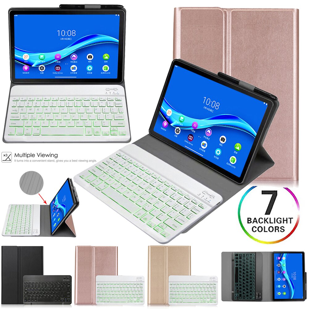 Separate Wireless Keyboard with Colorful Backlight and Long Battery Life for Lenovo Tab M10 TB-X605F 10.1in