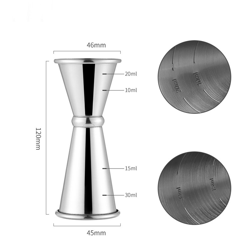 Multi Size 15/25/30/45/60Ml Cocktail Bar Measuring Cup Jigger Japanese Stainless Steel Jigger Double Spirit Bartender: 30 45ml