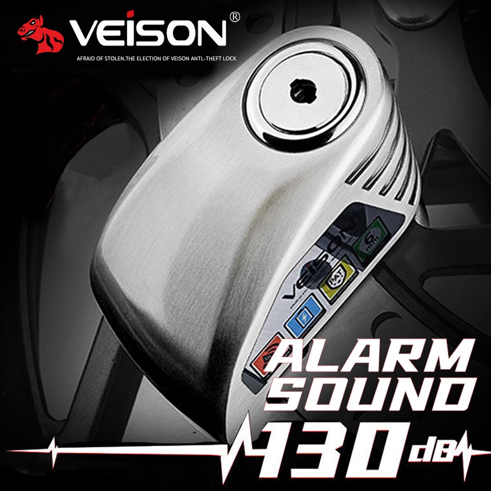 VEISON Waterproof Motorcycle Lock Bike Alarm Lock Scooter Disc Locks Warning Security Anti Theft Bicycle Para Moto Alarma Moto