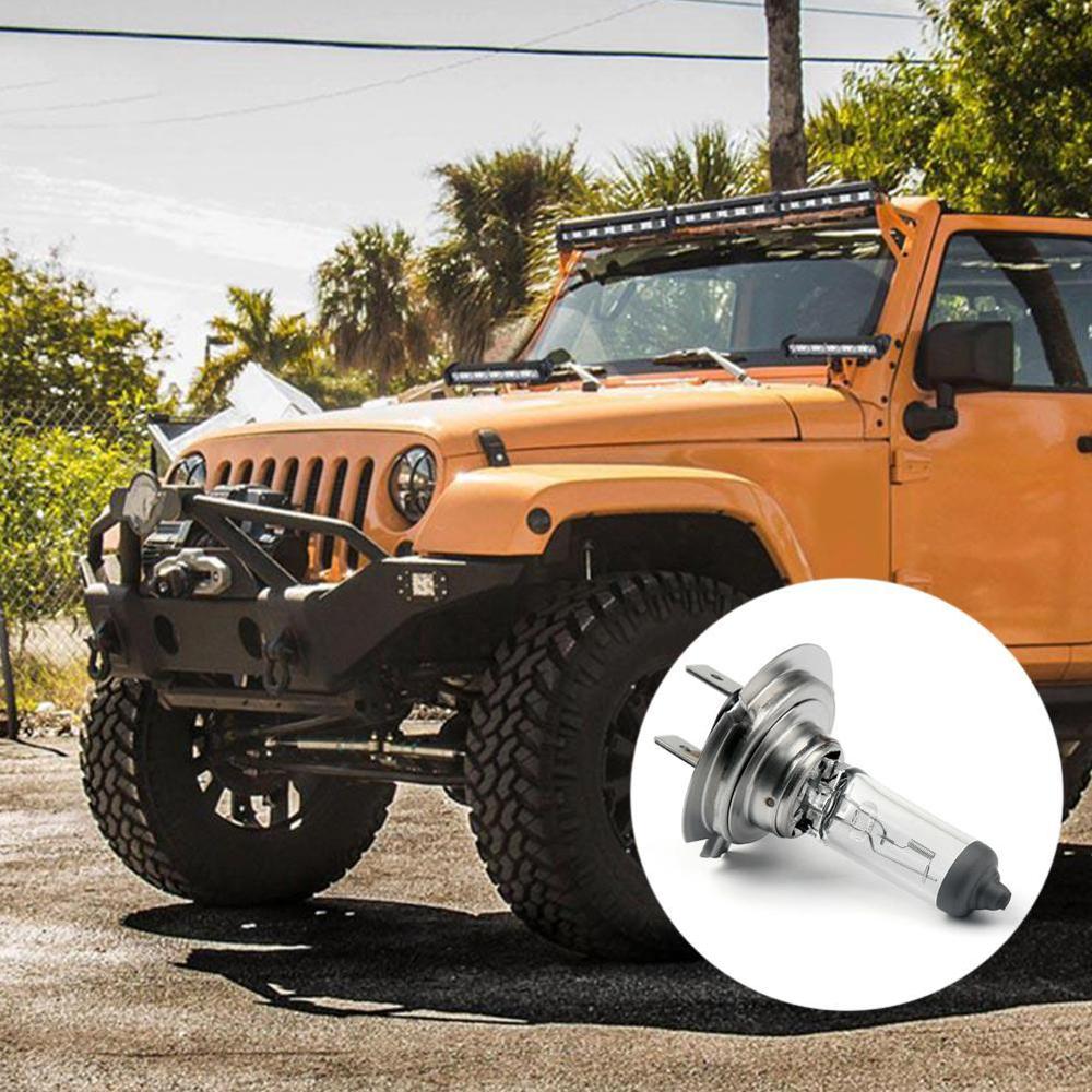 Lámpara halógena de bombilla halógena H7, 12V, 55W, luz azul clara, faro fuerte, Bombilla de penetración de vidrio para coche L6X6