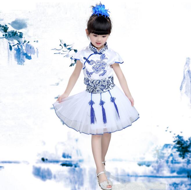 Traje de baile de para niño, estilo tradicional folclore chino, disfraz de baile para niño, vestido de baile de salón para niña: 2 / 160