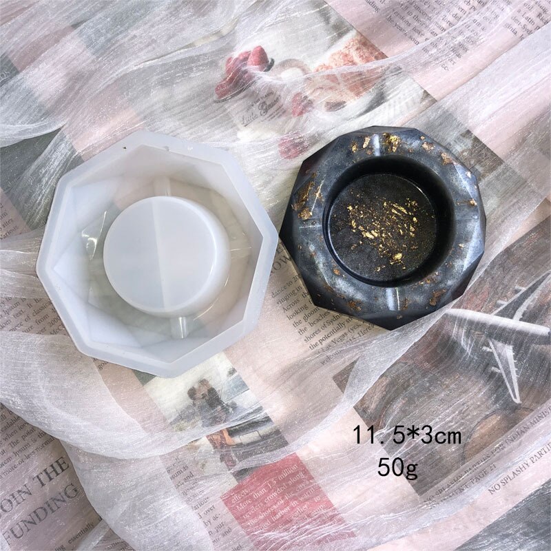 DIY Ashtray Resin Mold Handmade Ashtray UV Epoxy Silicone Mold Home Decor Craft Jewelry Making Tools: F