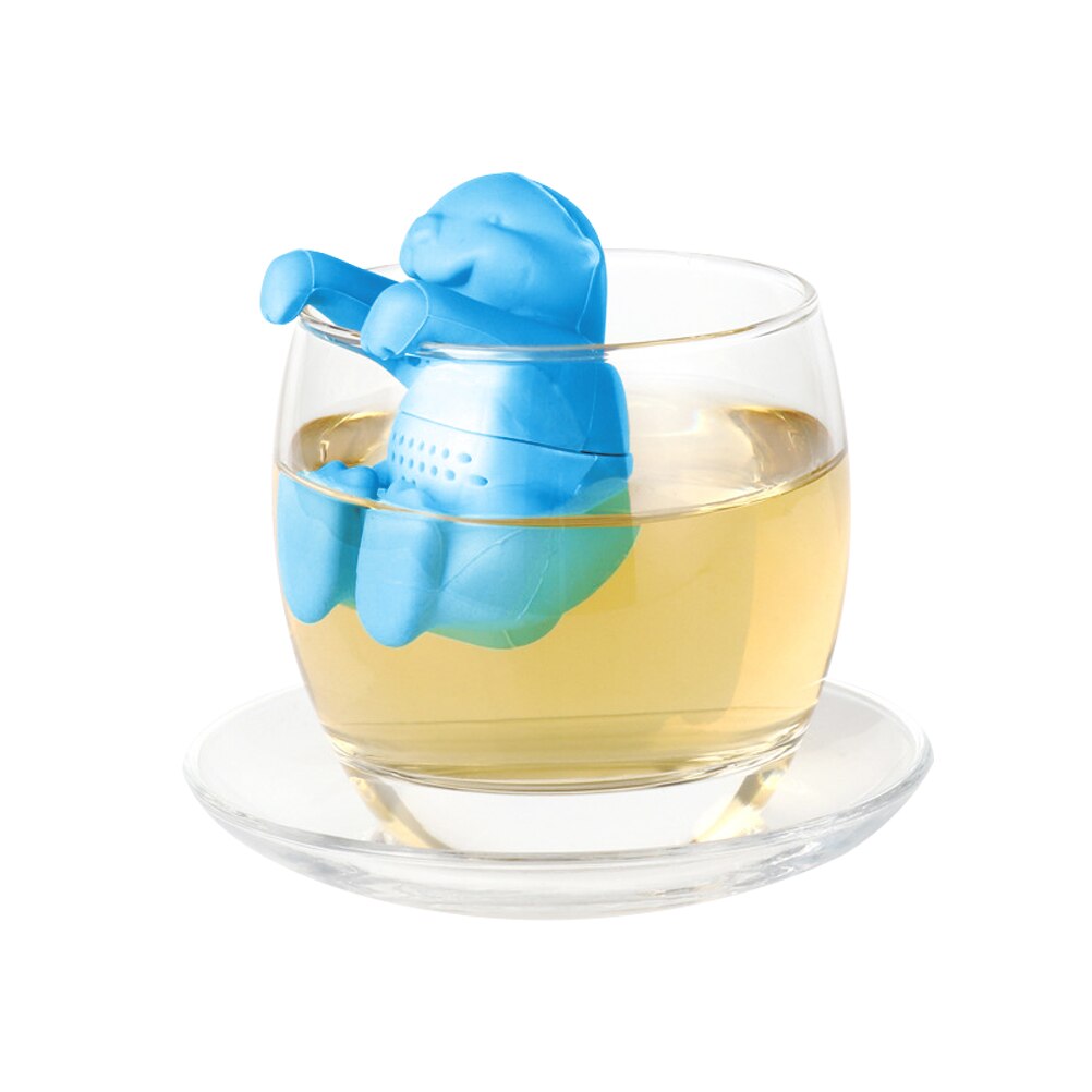 Infusor de té con forma de nutria, colador de bola de hojas de té de dispositivo de silicona para elaboración de cerveza, filtro de especias a base de hierbas, herramientas de cocina: Default Title
