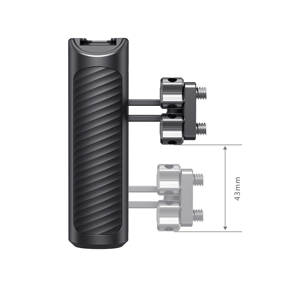 SmallRig Aluminum Universal Side Handle For Camera Cage Featuring Two 1/4" Thread Holes With 18mm Distance On The Side 2425