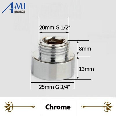 Shower Diverter 3/4" 1/2" BSP for Valve Mixer Rigid Riser, Chrome polished Brass: Burgundy