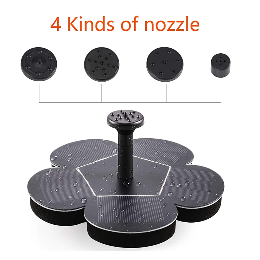 Solar Fountain Garden Water Fountain Pool Pond Bird Bath Patio Landscape Floating Solar Fountain Garden Decoration